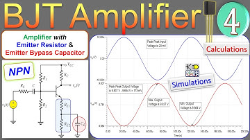 BJT Common-Emitter Amplifier with Emitter Resistor & Bypass Capacitor 💡 Example 4