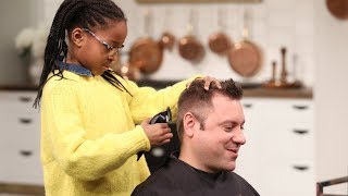 Shave and a Haircut? She Can Do It! This 8-Year-Old Girl is the Best Barber Ever - Pickler & Ben