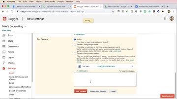 Setting Permissions on Blogger
