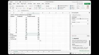 Inputting Formulas into Microsoft Excel (Average, Standard Deviation, and Standard Error)
