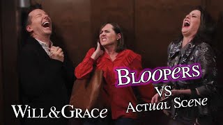 Hilarious Bloopers VS Actual Scene (The Revival Season 1) | Will & Grace