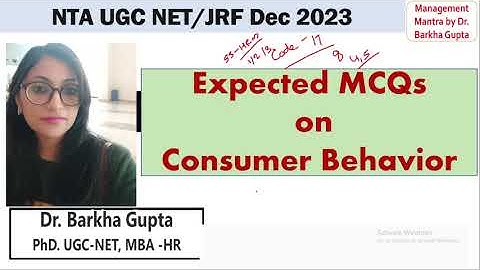 Expected MCQs on  Consumer Behavior/ Management/ Commerce/ NTA UGC NET/ Dec 2023 #drbarkhagupta