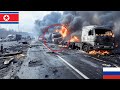 6 Minutes Ago! North Korean Convoy Full of Elite Officers in Russia Destroyed in Ukraine Attack.