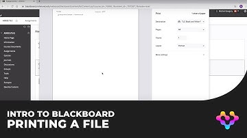 Intro to Blackboard - Printing a File