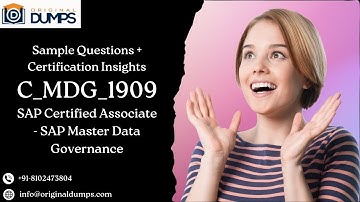 C_MDG_1909 Sample Q&A Explained | SAP Certified Associate – Master Data Governance