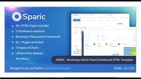 Sparic - Bootstrap Responsive Modern Flat Admin panel Dashboard  | Themeforest Templates