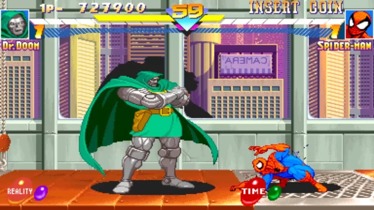 Marvel Super Heroes [Arcade] - play as Dr. Doom (playthrough)