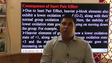 CH-XII-7-01 Inert pair effect, By Shukla sir,  Pradeep Kshetrapal channel