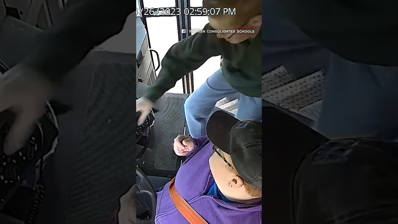 See what student did after bus driver's scary moment