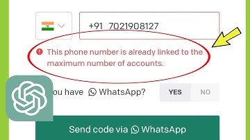 Fix Chat Gpt | This phone number is already linked to the maximum number of accounts problem solved