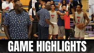 SHAQ Watches Shareef O'Neal Team + Brandon Jennings GETS TOSSED FOR ELBOWING in Drew League Playoffs