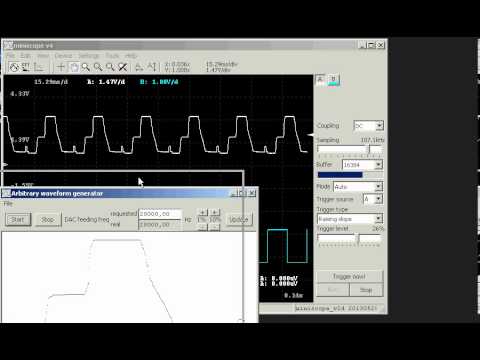 Miniscope v2d: STM32 oscilloscope and arbitrary waveform generator