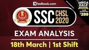 SSC CHSL Exam Analysis 2020 | 18 March - Shift 1 | SSC CHSL Tier 1 Review + Questions Asked