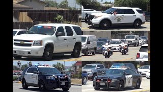 CHP, LASD, and LACoFD Responding to a Traffic Collision