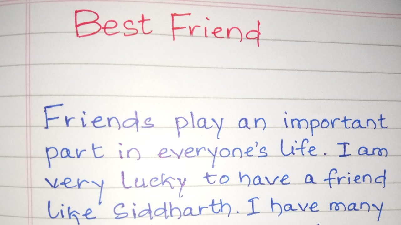 Essay on my best friend || My best friend essay || Study Buddy - YouTube