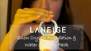 LANEIGE Snow Crystal Dual Foundation & Water Sleeping pack | REVIEW | lifeofjodes