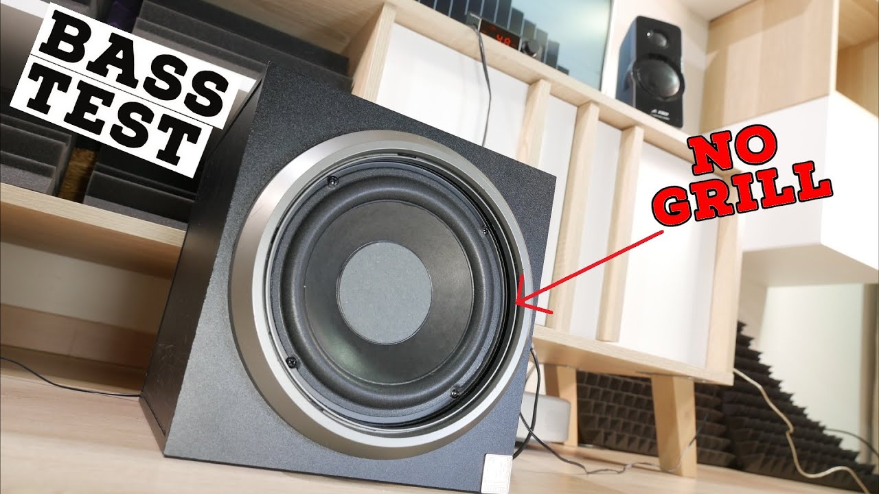 How to remove grill on F&D speakers + subwoofer excursion bass test