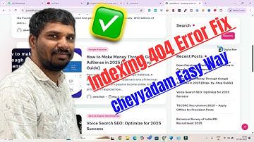 Google Search Console Lo Page Indexing 404 Error Fix Cheyyadam Easy Way | Digital Raw Academy