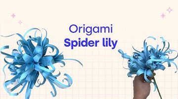 How to make spider lily flower || DIY origami flower || DIY Paper spider lily flower