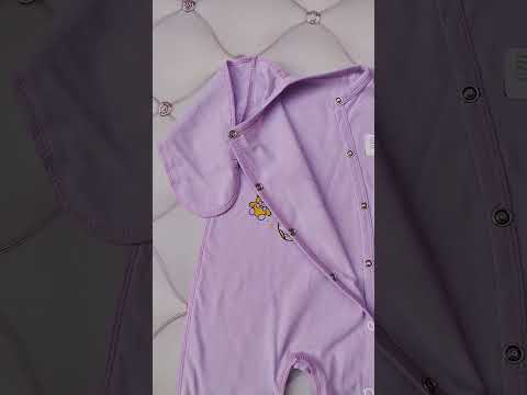 Чоловічок для новонароджених Hello Baby накат ліловий р 62, видео 1