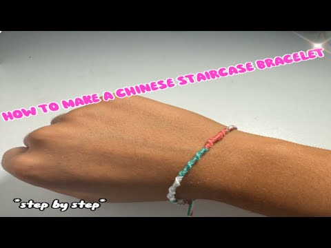 How to make a Chinese staircase bracelet!! *step by step* - YouTube