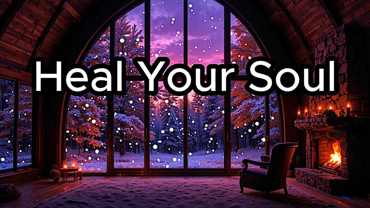 Cozy Forest Cabin on a Snowy Night ️ ASMR Ambience with Fireplace ...