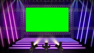 Green Screen Concert Stage Disco Light Loops Effects HD Footage