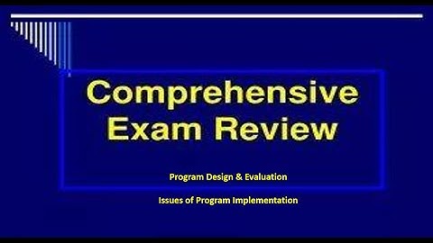 Program Evaluation and Implementation Review Video for Fall 2024