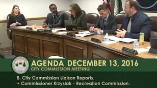 Pleasant Ridge City Commission - December 13, 2016
