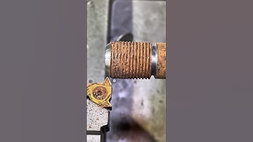 Making threads #carbide #cnc #cnctools #cuttingtools #cncmachining