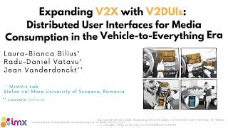 Expanding V2X with V2DUIs: Distributed User Interfaces for Media Consumption in the Vehicle