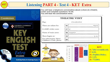 KET Extra - Listening Part 4 - Test 4 (Transcript + Key)