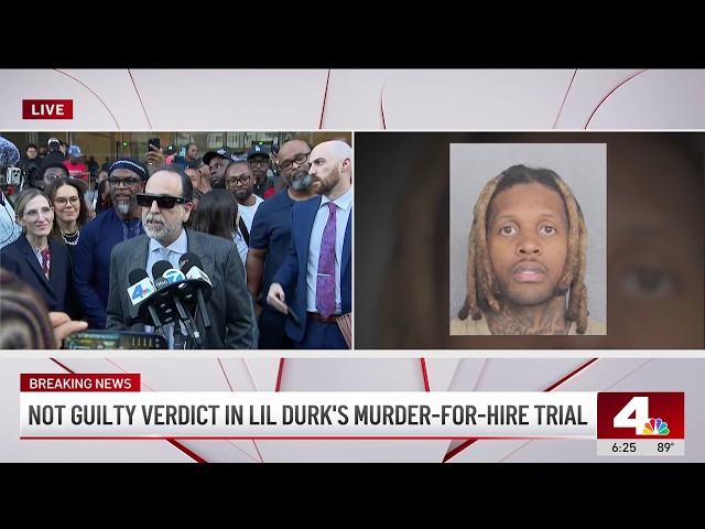 Breaking: Lil Durk found not guilty in murder-for-hire trial | NBCLA