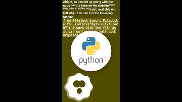 Locking a file in Python #shorts
