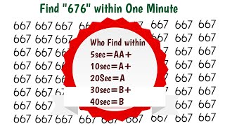 Find the number 676 within 1 minute#mathematics #youtubevideo #puzzle