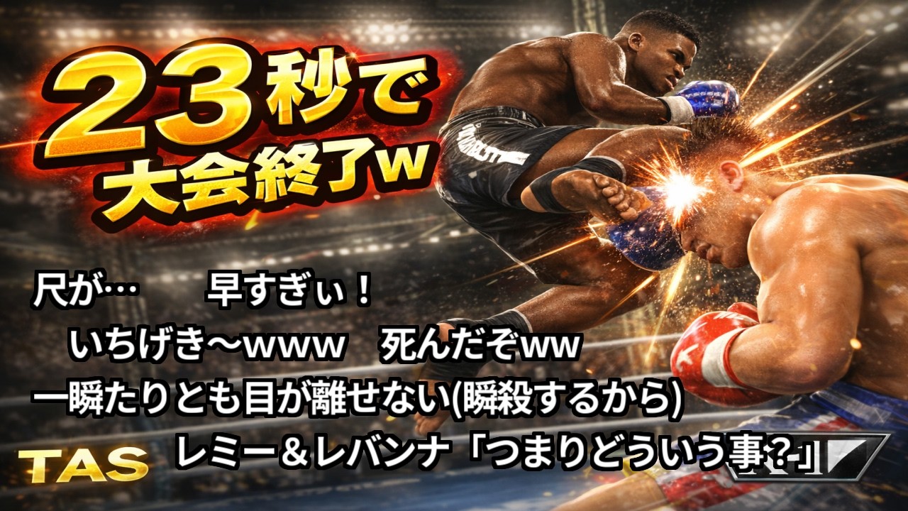 【コメ付きTAS】秒速KOを連発してK 1大会を破壊しに来たレミー・ボンヤスキー