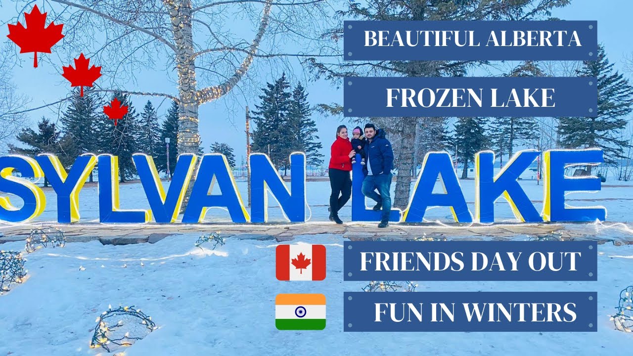 Sylvan Lake Beautiful Alberta 🇨🇦 Friends Day Out Winter Fun