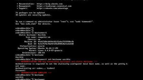 Use "hostnamectl" to change hostname