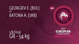 1/8 GR - 54 kg: A. KATONA (SRB) df. E. GEORGIEV (BUL), 2-1