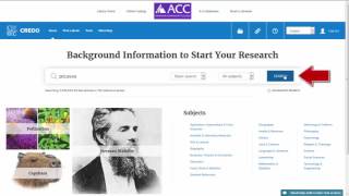 Searching Credo Reference