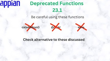 Appian Deprecated Function | Alternative for dollar(),euro(),caladdday() | Appian Tutorial Beginners