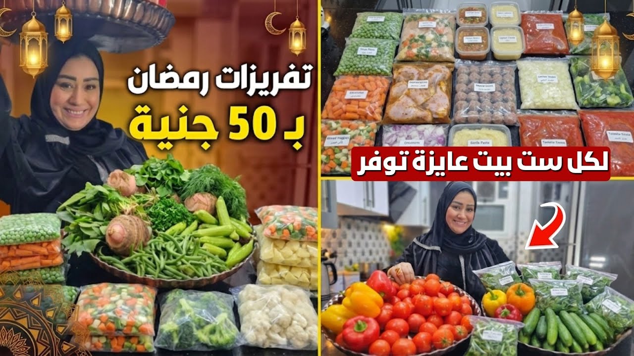 تفريزات رمضان 2026 🌙هتوفّري وقت ومجهود💪 خليكى ناصحة اتعبى يوم وارتاحي شهر💃أسهل طريقة وأسرع وقت 🥕