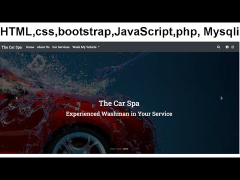 Complete Responsive washing center website. With HTML css bootstrap JavaScript php mysqli