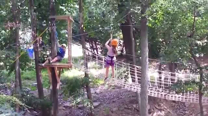 Audrey at the end of the obstacle course