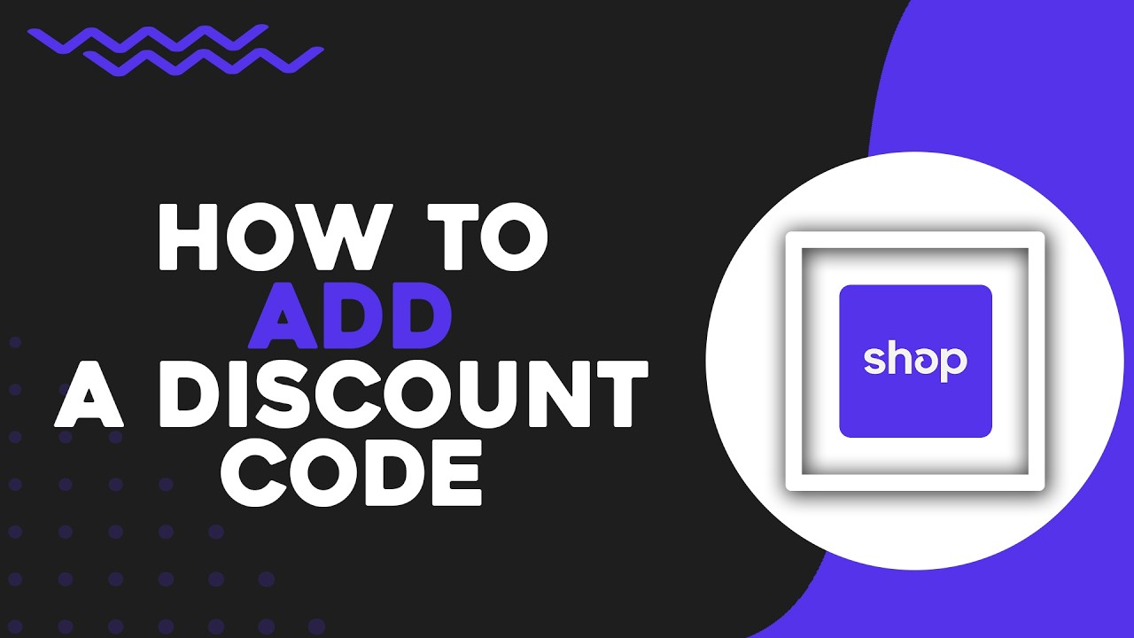 Discounts Tutorial How To Add A Discount Code on Shop App (Quick Tutorial) - YouTube