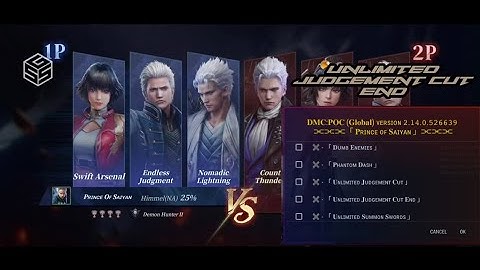 Unlimited Judgement Cut END ( Script Test ) | PVP  Devil May Cry: Peak Of Combat 