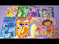 [Toys ASMR] Decorate With Sticker Book Paper DIY Facial Dora The Exploer Tico Wiper Boots Diego #349