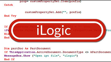 Inventor - iLogic - Write iProperties with Global Forms and External Rules