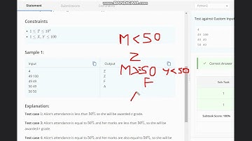 50-50 Rule |  NGRS| Codechef STARTERS 125 | Full Solution with code