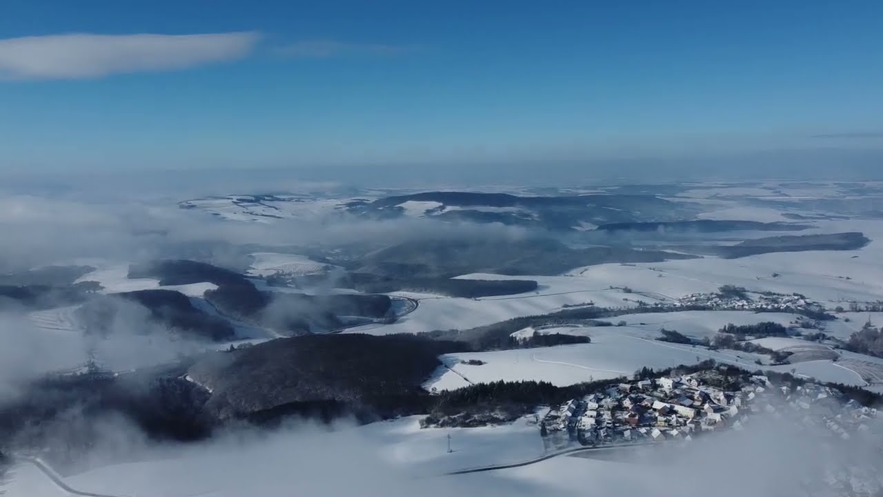 Ruppertsecken über den Wolken; Würzweiler, Donnersberg,  Winterlandschaft für Lisa R.